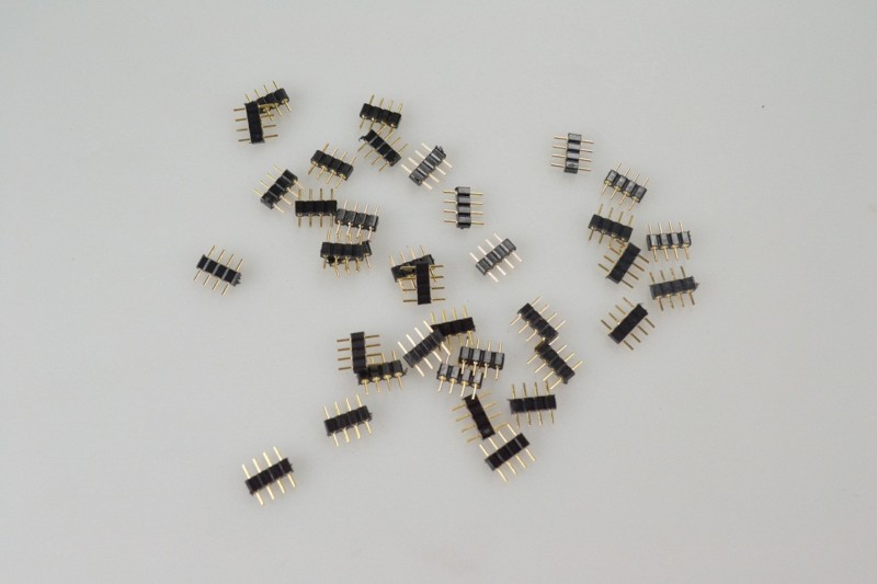 4-pin Male Connector for RGB 5050 LED Strip Gold plated VLA05